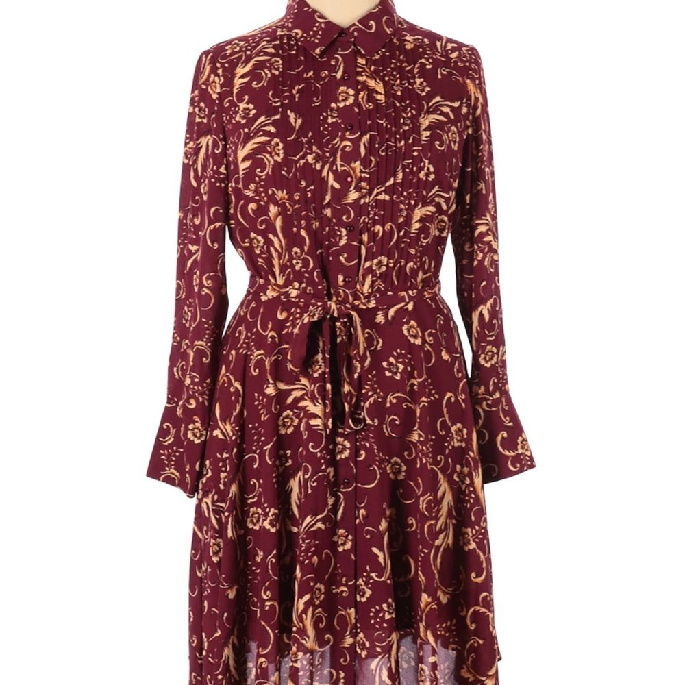Nanette Lepore  Shirtdress with Belt Sz 14 - Picture 3 of 11